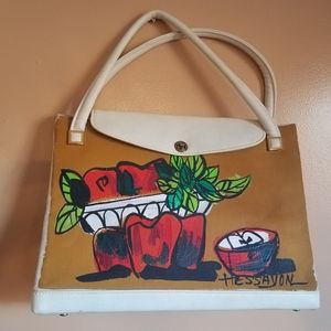 Rare Vintage Jerry Terrence Hand Painted Handbag